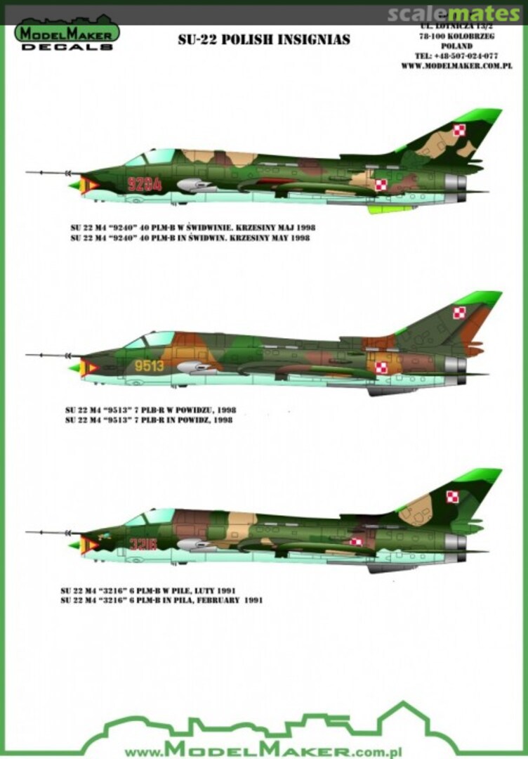 Boxart Su-22 Polish insignias D48082 ModelMaker Boxart Su-22 Polish insignias D48082 ModelMaker