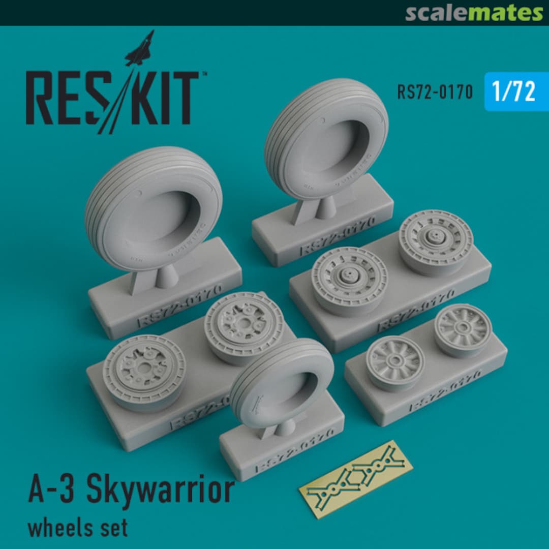 Boxart A-3 Skywarrior - Wheels Set RS72-0170 ResKit Boxart A-3 Skywarrior - Wheels Set RS72-0170 ResKit