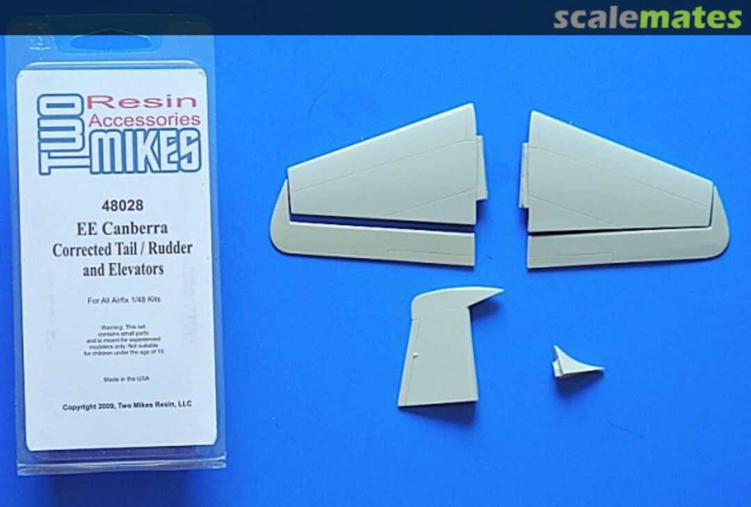 Boxart EE Canberra - Corrected Tail/ Rudder and Elevators 48028 Two Mikes Resin Accessories Boxart EE Canberra - Corrected Tail/ Rudder and Elevators 48028 Two Mikes Resin Accessories