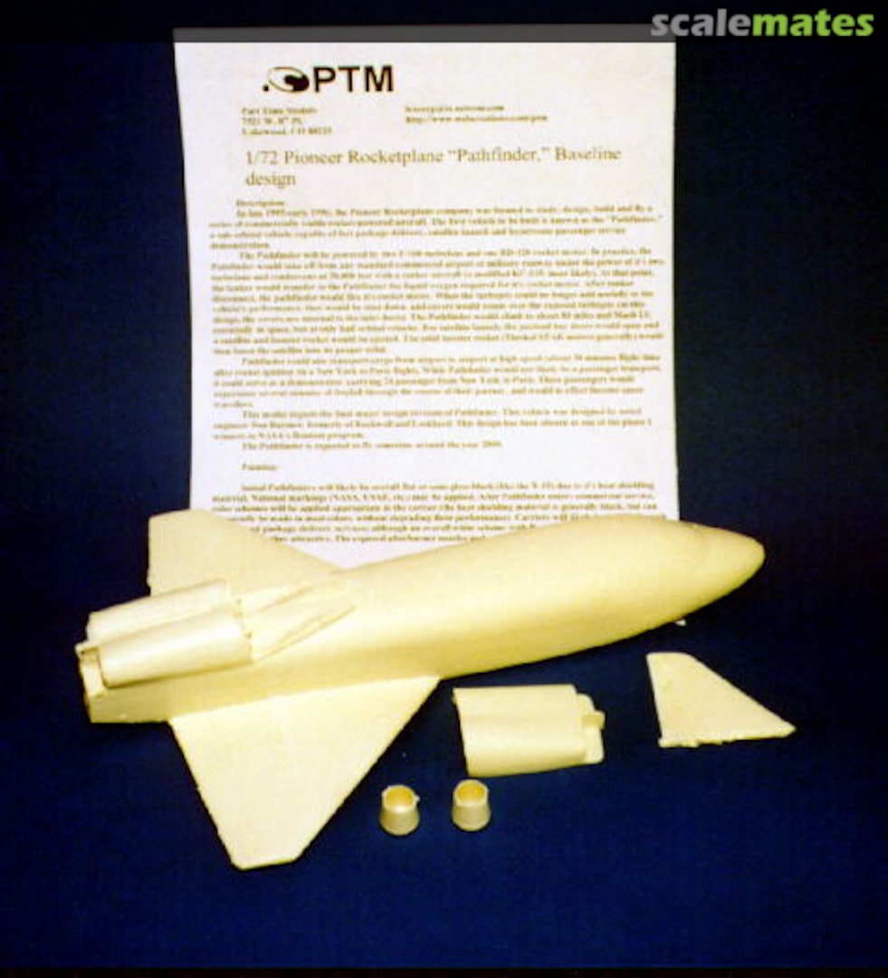 Boxart Pioneer Rocketplane "Pathfinder" Part Time Models Boxart Pioneer Rocketplane "Pathfinder" Part Time Models
