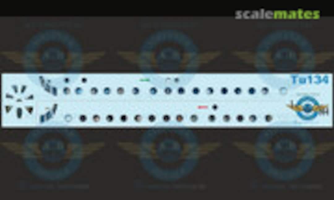 1:144 Cockpit and Cabin Windows Tu-134 (Authentic-Airliner-Decals Tu134) Tu134