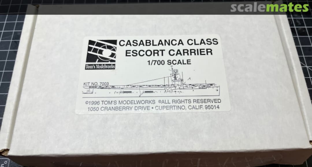 Boxart Casablanca Class Escort Carrier 7003 Tom's Modelworks Boxart Casablanca Class Escort Carrier 7003 Tom's Modelworks