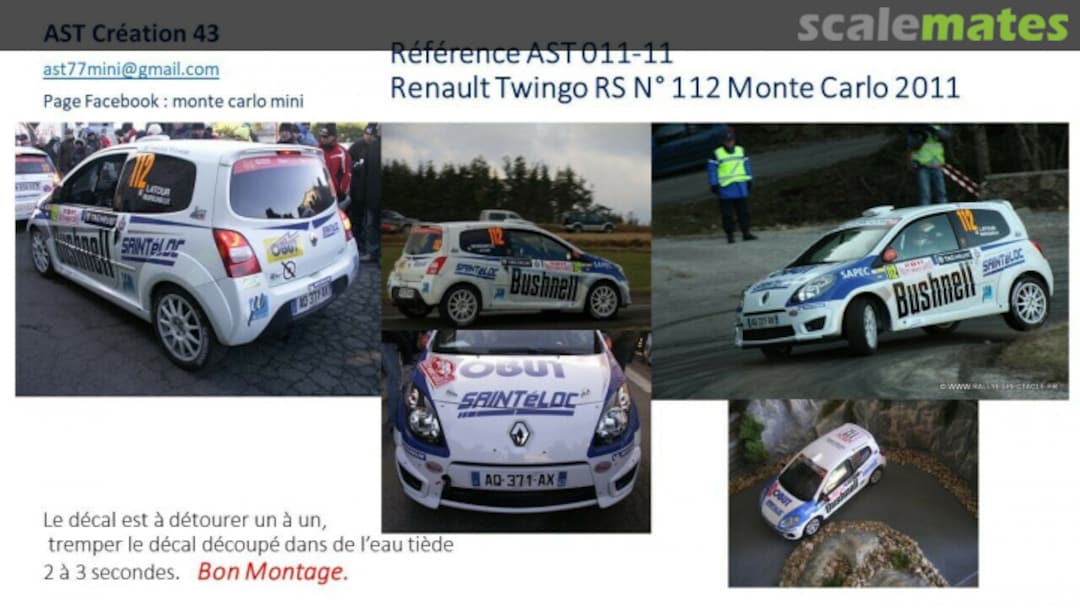 Boxart Renault Twingo RS R2 [AQ-371-AX] "SAINTéLOC" AST 011-11 AST Création 43
