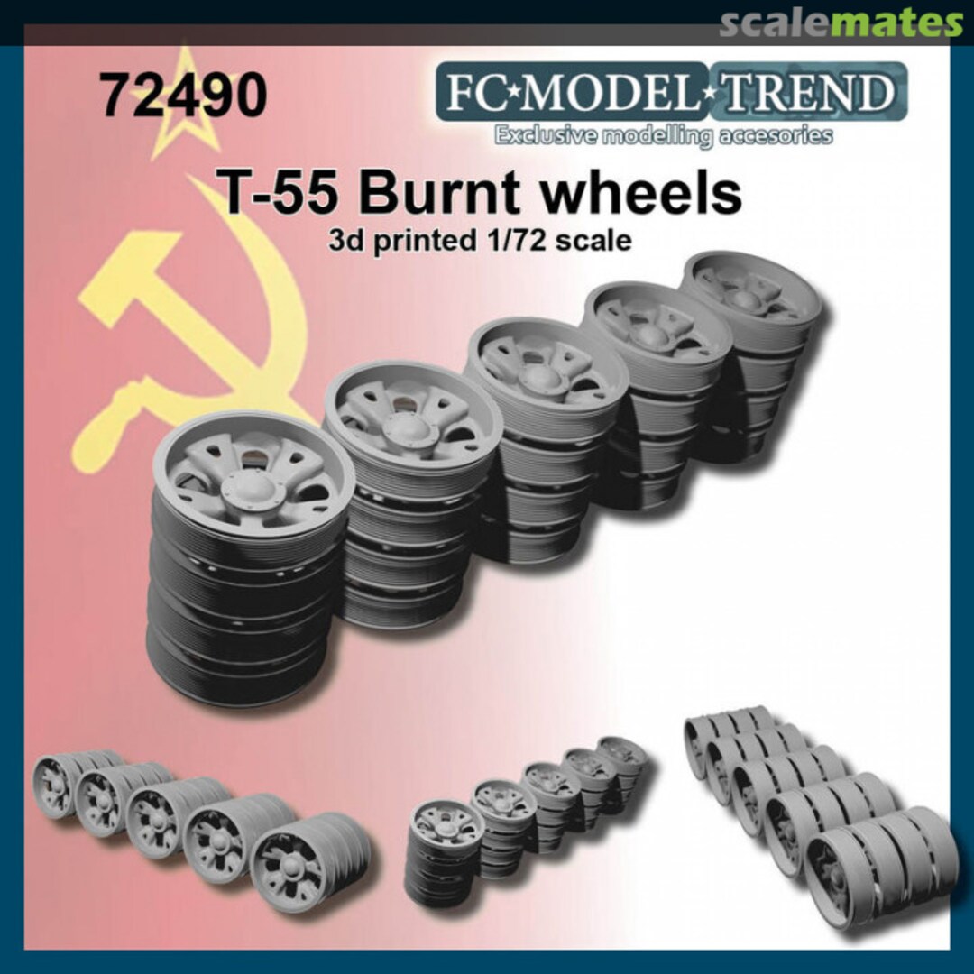 Boxart T-55 burnt wheels 72490 FC Model Trend Boxart T-55 burnt wheels 72490 FC Model Trend