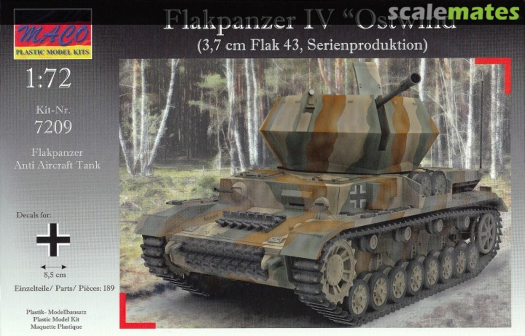 Boxart Flakpanzer IV “Ostwind“ 7209 MACO Boxart Flakpanzer IV “Ostwind“ 7209 MACO