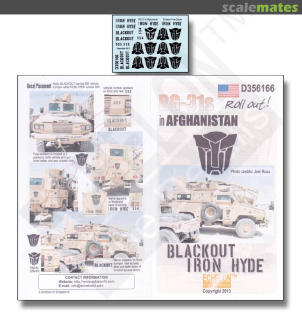 Boxart RG-31s in Afghanistan D356166 Echelon Fine Details Boxart RG-31s in Afghanistan D356166 Echelon Fine Details