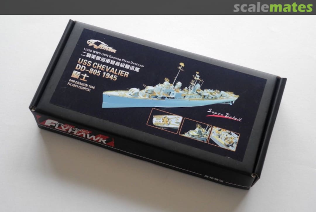 Boxart WWII USN Destroyer Chevalier DD-805 Detail Parts FH350112 FlyHawk Model Boxart WWII USN Destroyer Chevalier DD-805 Detail Parts FH350112 FlyHawk Model