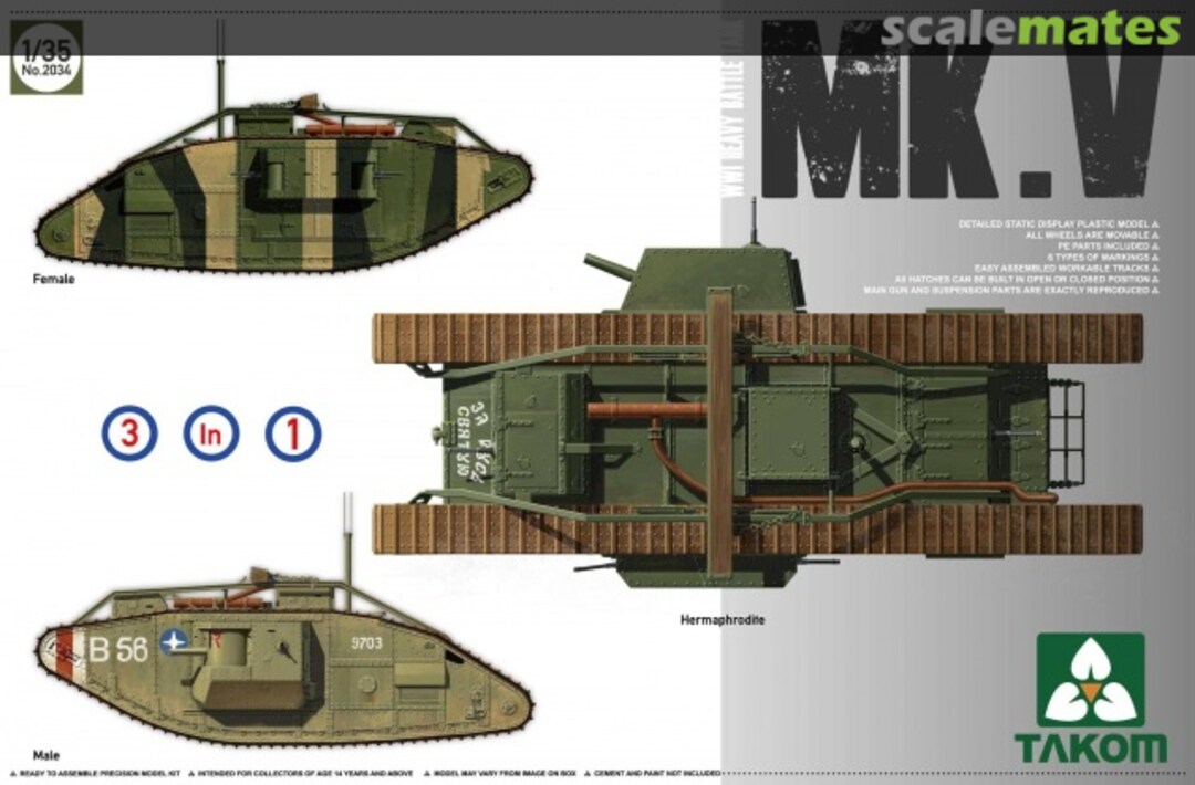 Boxart Heavy Battle Tank Mk V 2034 Takom Boxart Heavy Battle Tank Mk V 2034 Takom