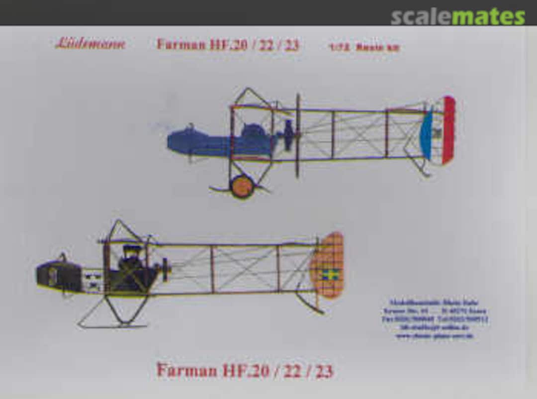 Boxart Farman HF.20 / 22 / 23 LR52 Lüdemann-Modellbau Boxart Farman HF.20 / 22 / 23 LR52 Lüdemann-Modellbau