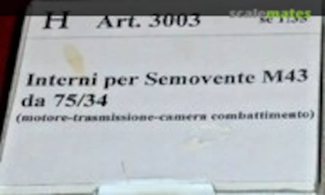 1:35 Semovente M43 da 75/34 Interior Detail for kit 1003 (Historica Productions Art. 3003) Art. 3003
