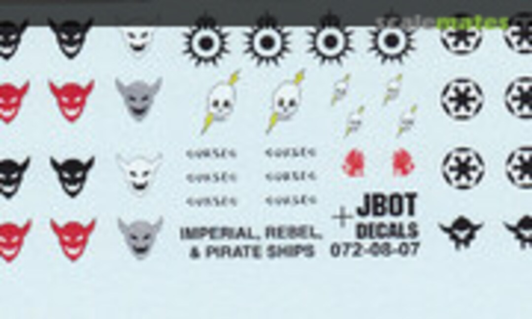 1:72 Imperial, Rebel, & Pirate Ships (JBOT Decals 072-08-07) 072-08-07