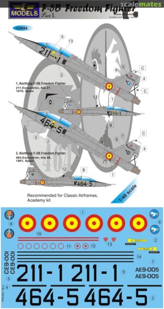 Boxart Northrop F-5B Freedom Fighter C4884 LF Models Boxart Northrop F-5B Freedom Fighter C4884 LF Models