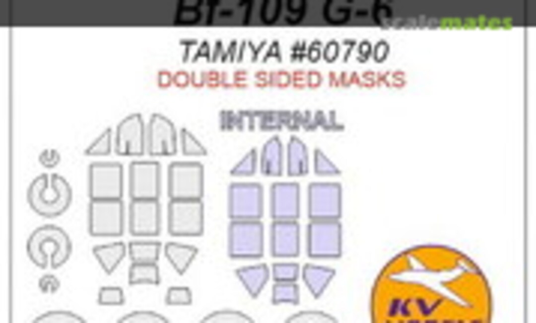 1:72 Painting double-sided masks for Bf 109G-6 + masks for disks and wheels (KV Models 72954-1) 72954-1