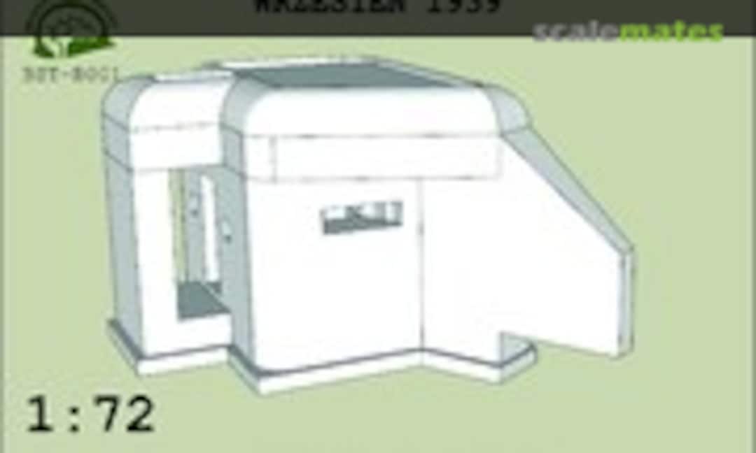 1:72 Schron na CKM, tradytorowy, jednostronny (prawy) (Brainstorm Troopers BST-B001)