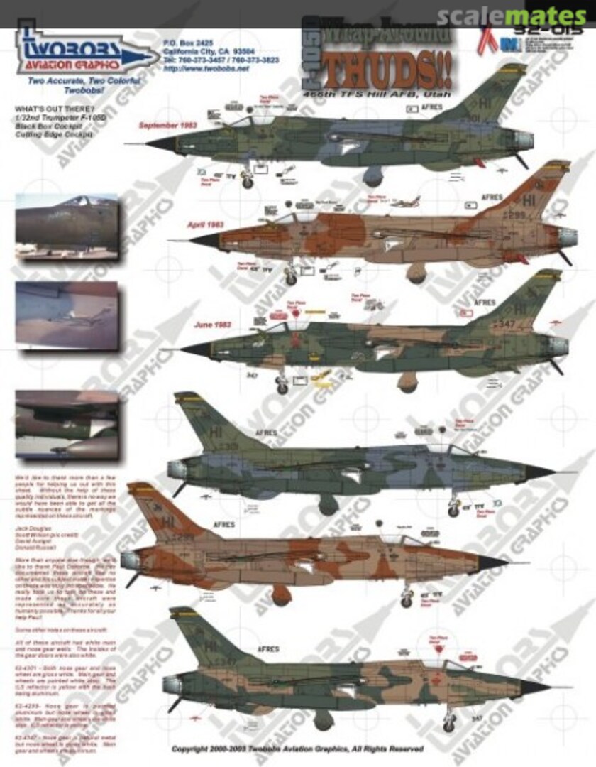 Boxart F-105D Wrap Around Thuds!! 32-015 TwoBobs Aviation Graphics Boxart F-105D Wrap Around Thuds!! 32-015 TwoBobs Aviation Graphics