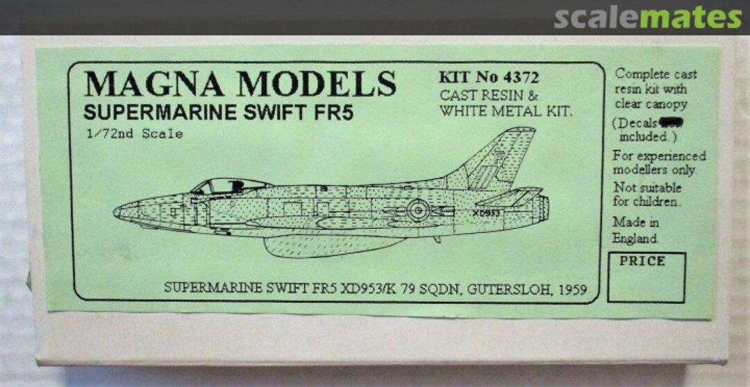 Boxart SUPERMARINE SWIFT FR5 - XD953/K 79 SQDN 4372 Magna Models Boxart SUPERMARINE SWIFT FR5 - XD953/K 79 SQDN 4372 Magna Models