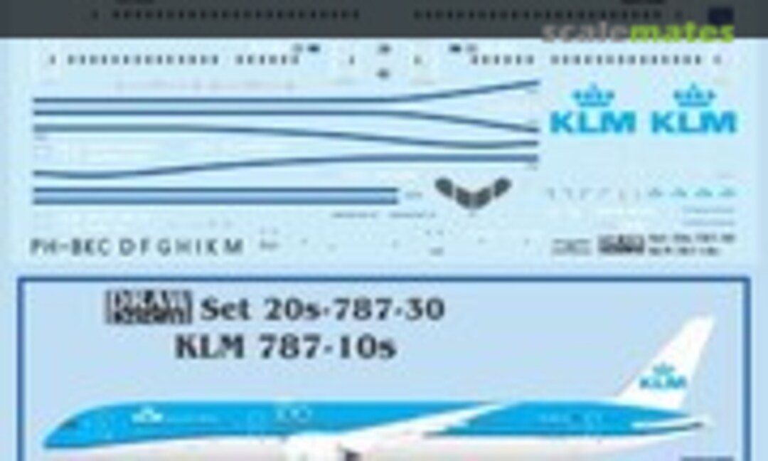 1:200 KLM 787-10 Dreamliners (Draw Decal 20-787-30) 20-787-30