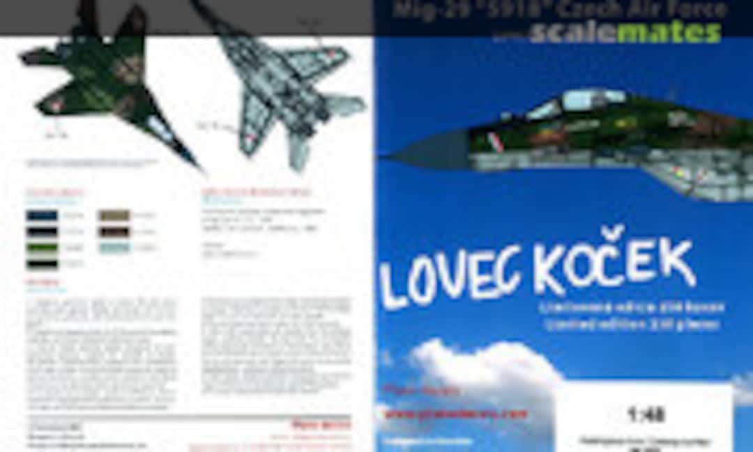 1:48 MiG-29 "5918" Czech Air Force (Plane Decals 48-001) 48-001