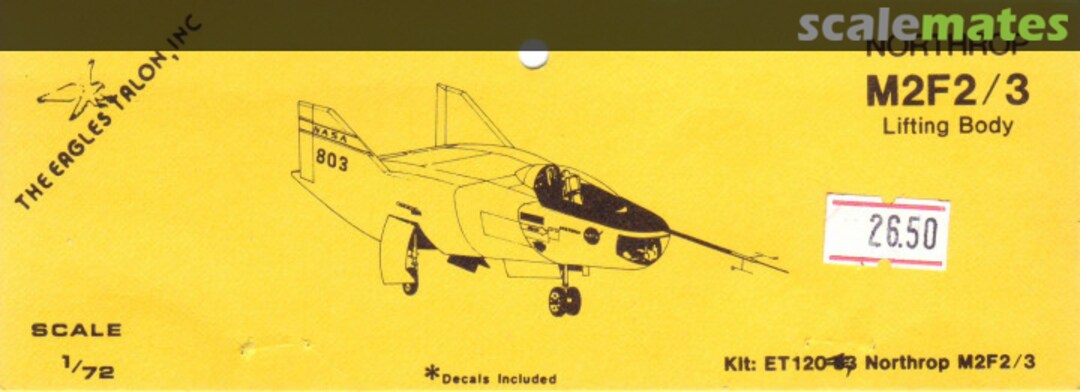 Boxart Northrop M2F2/3 ET-120 The Eagles Talon, Inc.