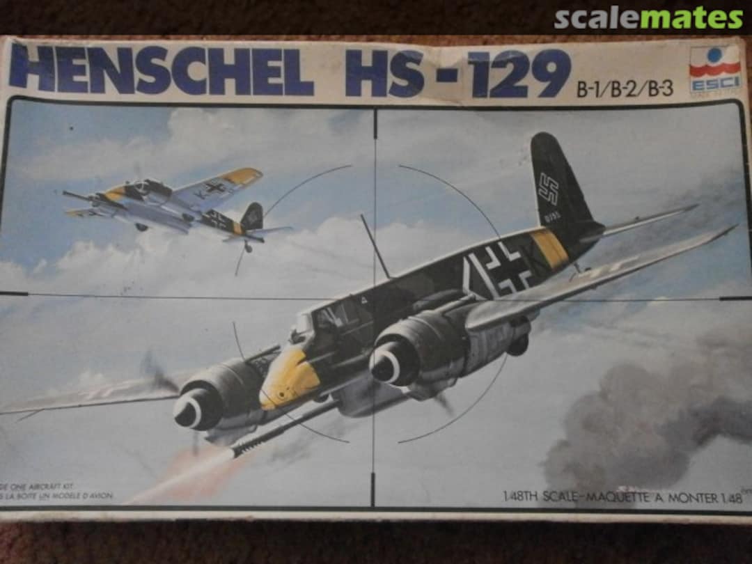 Boxart Henschel Hs-129 B-1/B-2/B-3 4002 ESCI Boxart Henschel Hs-129 B-1/B-2/B-3 4002 ESCI