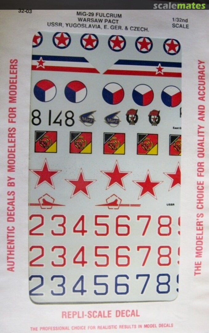 Boxart MiG-29 Fulcrum - Warsaw Pact 32-03 Repli-scale Boxart MiG-29 Fulcrum - Warsaw Pact 32-03 Repli-scale