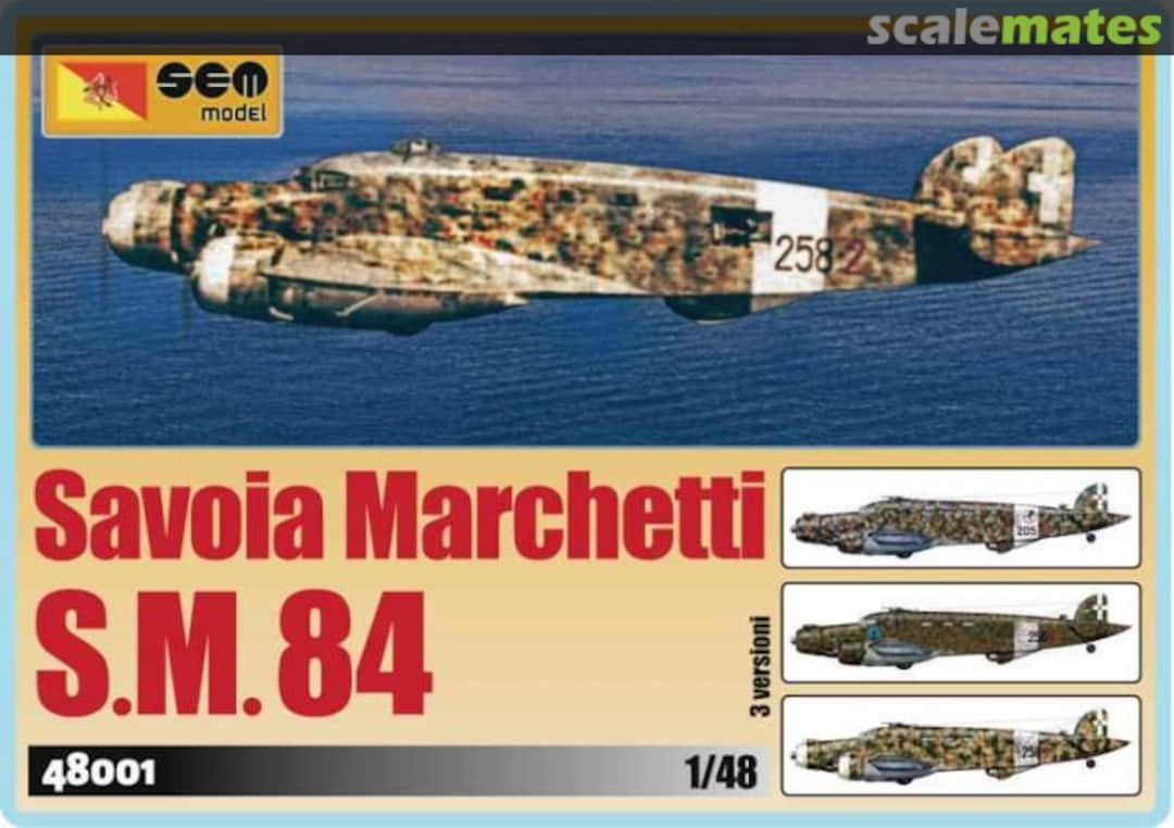 Boxart Savoia-Marchetti SM.84 48001 Sem Model Boxart Savoia-Marchetti SM.84 48001 Sem Model