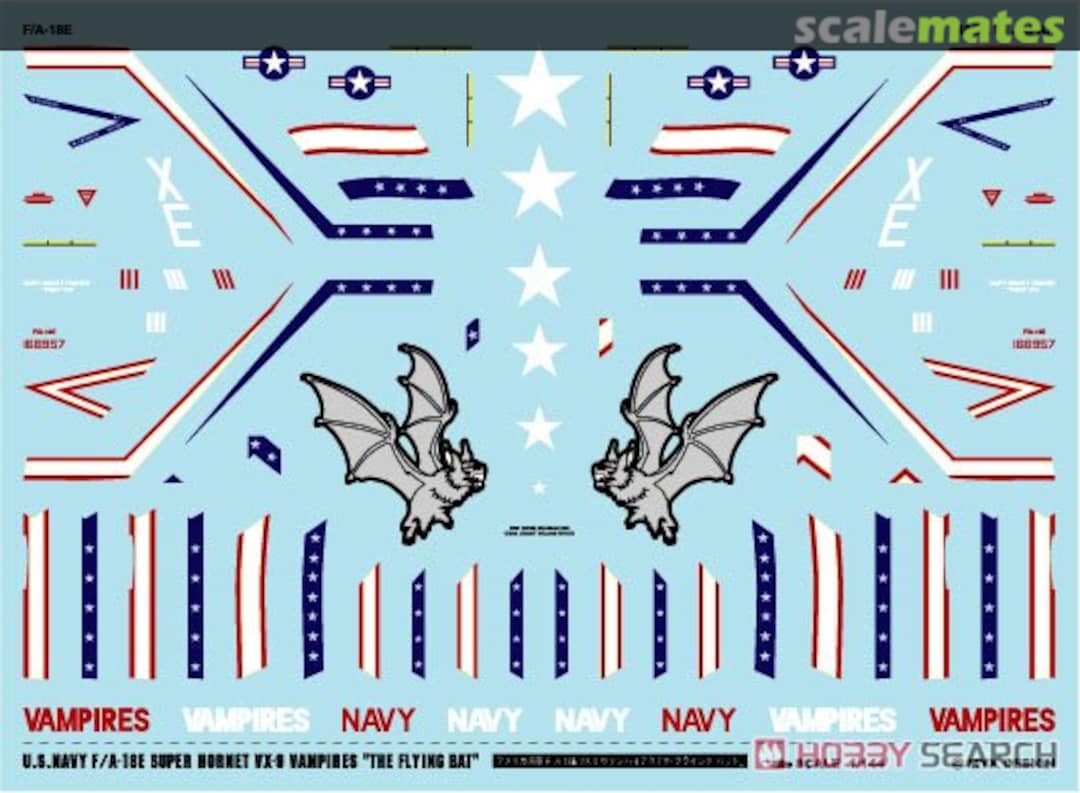 Boxart U.S. Navy F/A-18E Super Hornet VX-9 Vampires `The Flying Bat` A-494 MYK Design Boxart U.S. Navy F/A-18E Super Hornet VX-9 Vampires `The Flying Bat` A-494 MYK Design