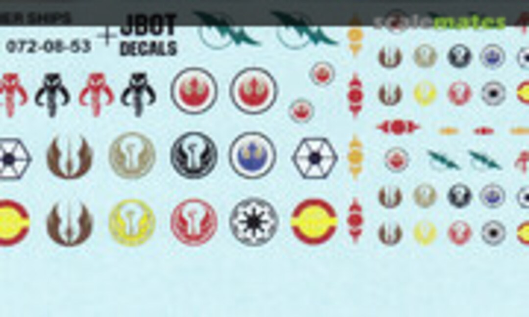 1:72 Jedi, Old Empire, & Other Ships (JBOT Decals 072-08-53) 072-08-53