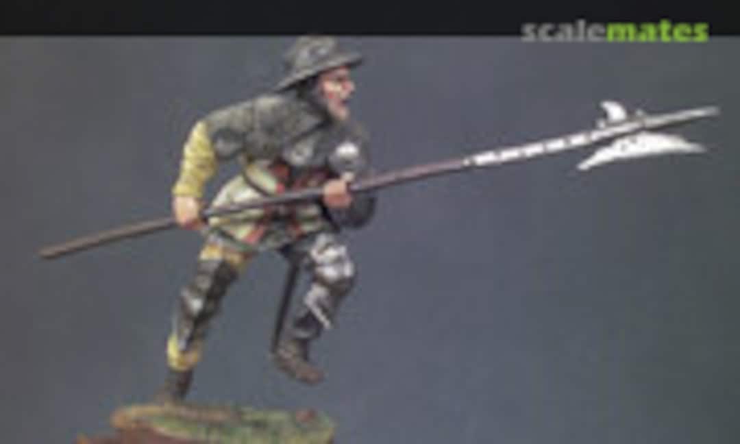 54mm Halberdier, 1415 (Battle of Agincourt) (Andrea Miniatures SM-F45) SM-F45
