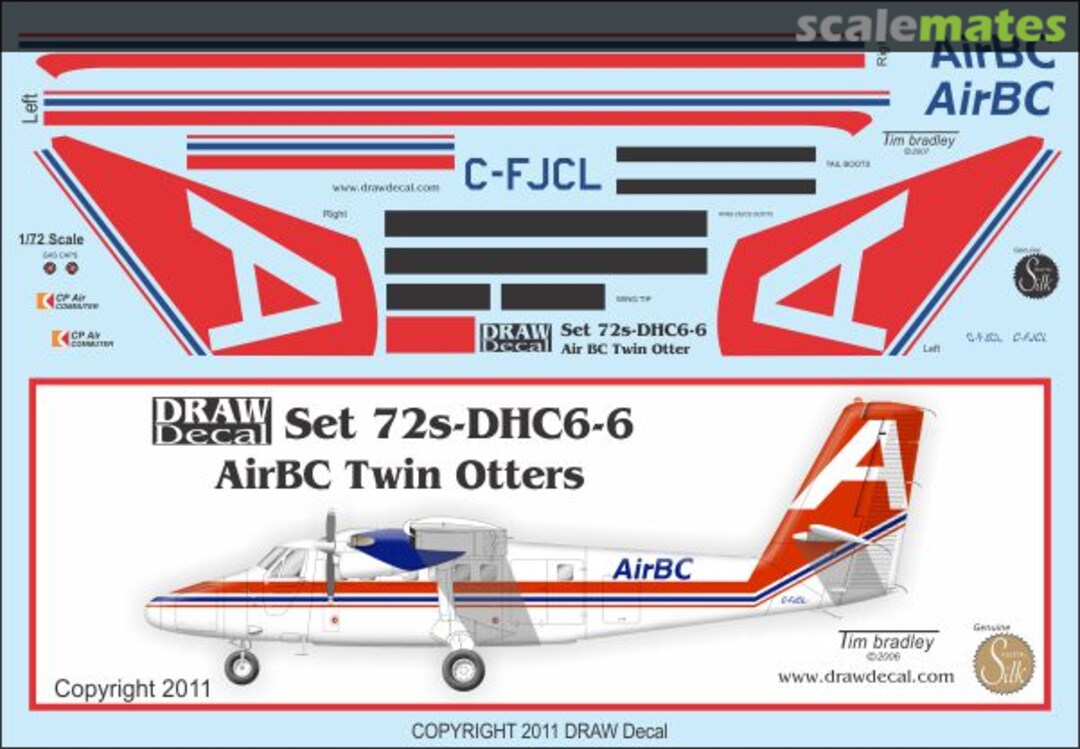 Boxart de Havilland Canada DHC-6 Twin Otter 72-DHC6-6 Draw Decal Boxart de Havilland Canada DHC-6 Twin Otter 72-DHC6-6 Draw Decal