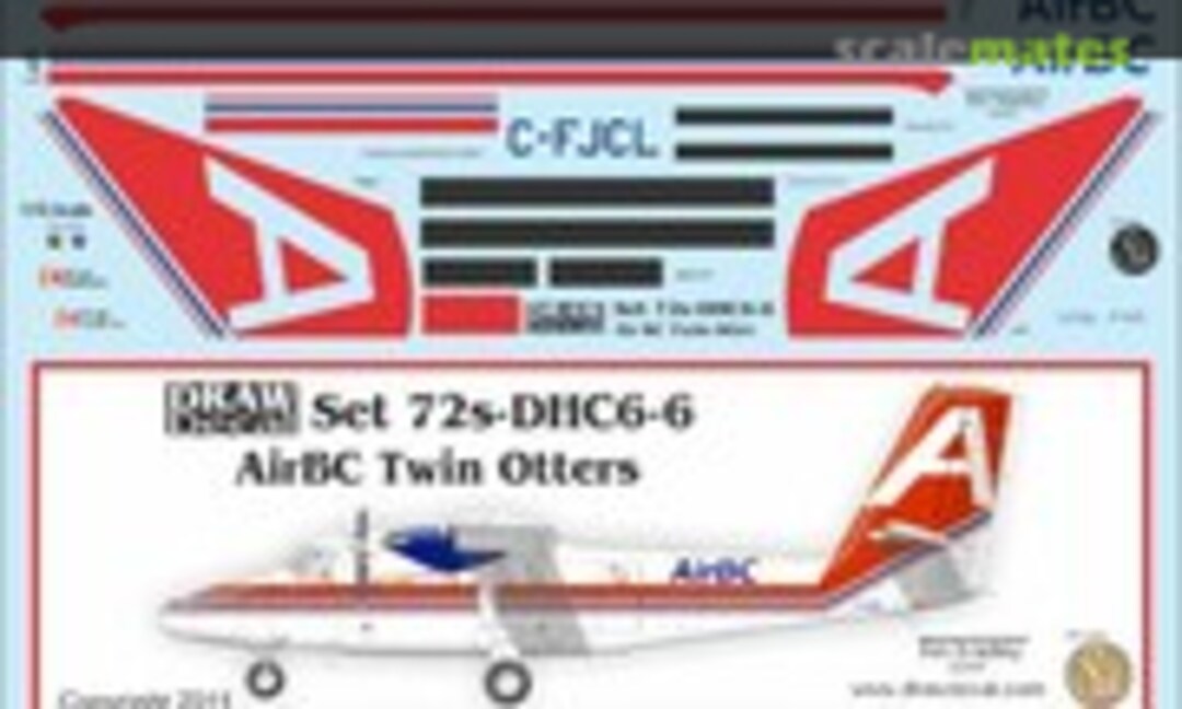 1:72 de Havilland Canada DHC-6 Twin Otter (Draw Decal 72-DHC6-6) 72-DHC6-6