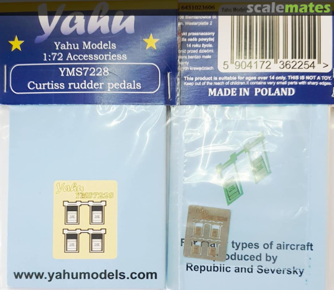 Boxart Curtiss Rudder Pedals YMS7228 Yahu Models Boxart Curtiss Rudder Pedals YMS7228 Yahu Models