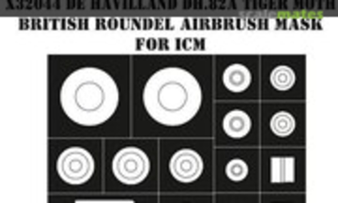 1:32 De Havilland DH.82A Tiger Moth British Roundel Airbrush Mask (MH Models X32044) X32044