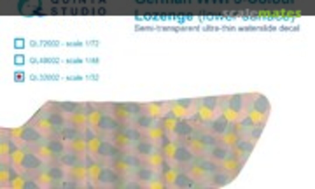 1:32 German WWI 5-colour Lozenge (lower surfaces) (Quinta Studio QL32002) QL32002