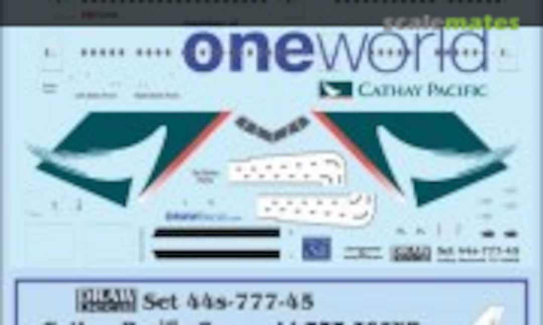 1:144 Cathay Pacific Oneworld 777-300ER (Draw Decal 44-777-45) 44-777-45