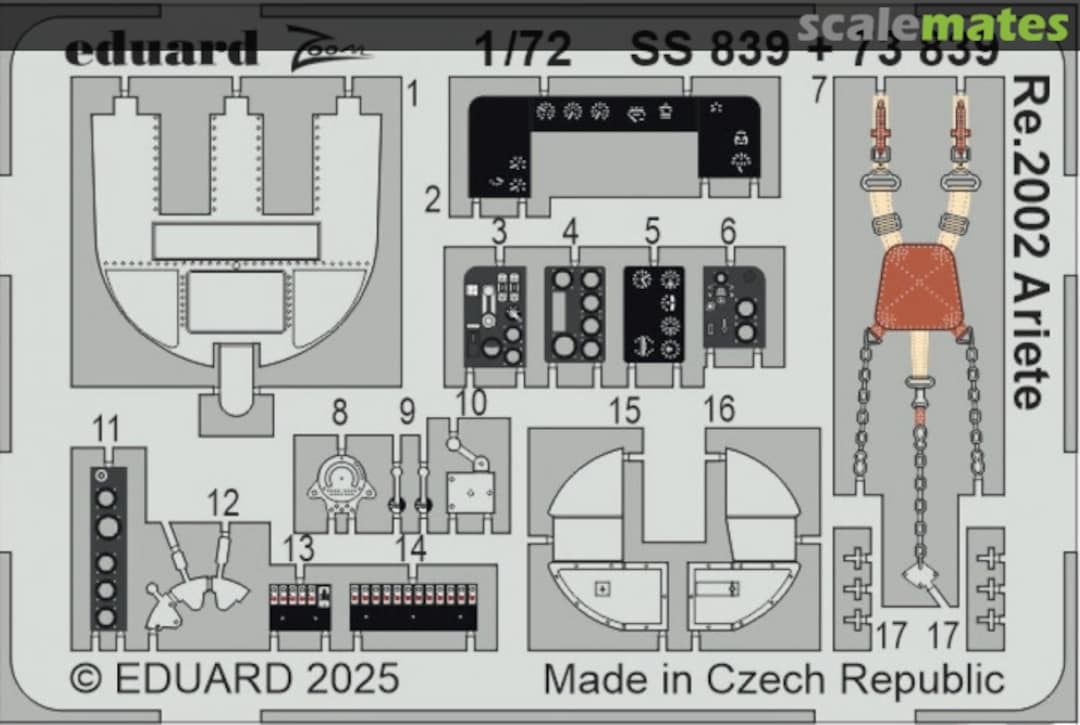Boxart Re.2002 Ariete cockpit detail set SS839 Eduard Boxart Re.2002 Ariete cockpit detail set SS839 Eduard