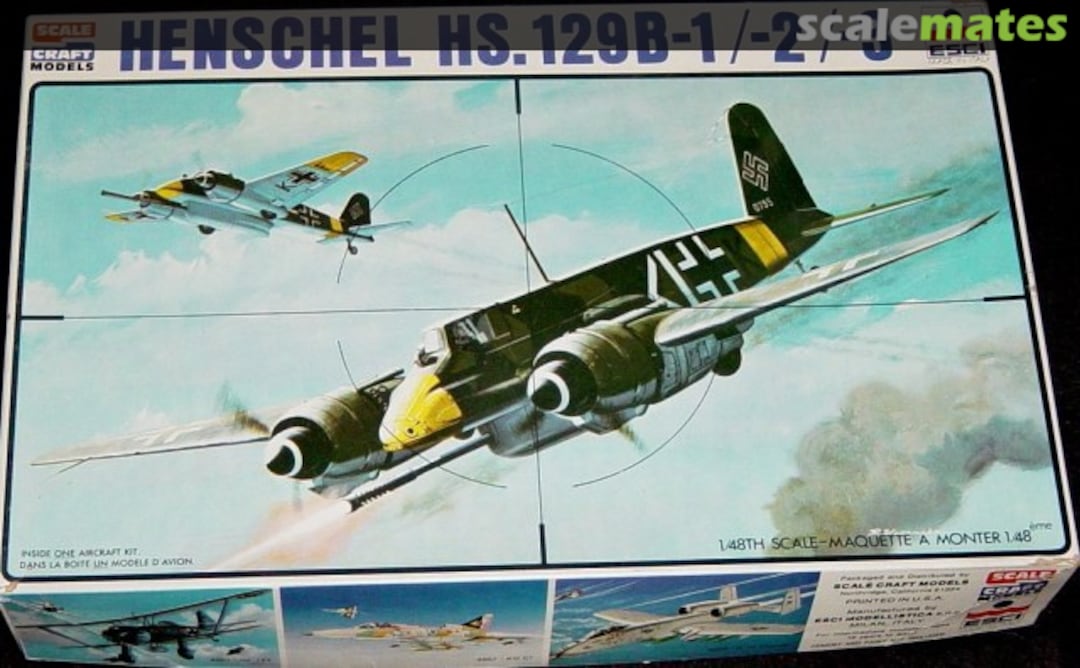 Boxart Henschel Hs.129B-1/-2/-3 4002 ESCI/Scale Craft Boxart Henschel Hs.129B-1/-2/-3 4002 ESCI/Scale Craft