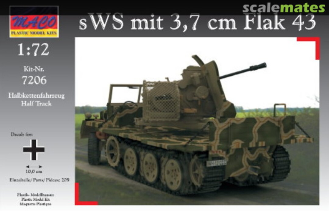 Boxart sWS mit 3,7cm Flak 43 7206 MACO Boxart sWS mit 3,7cm Flak 43 7206 MACO