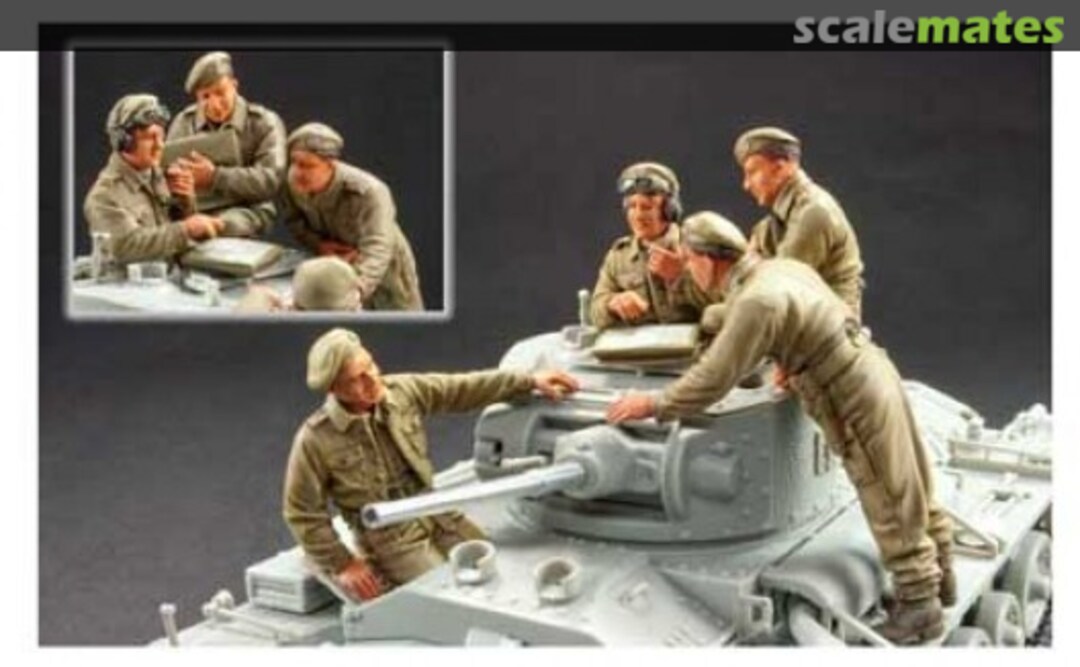 Boxart BRITISH VALENTINE TANK CREW-4 FIGURES HF709 Hobby Fan Boxart BRITISH VALENTINE TANK CREW-4 FIGURES HF709 Hobby Fan