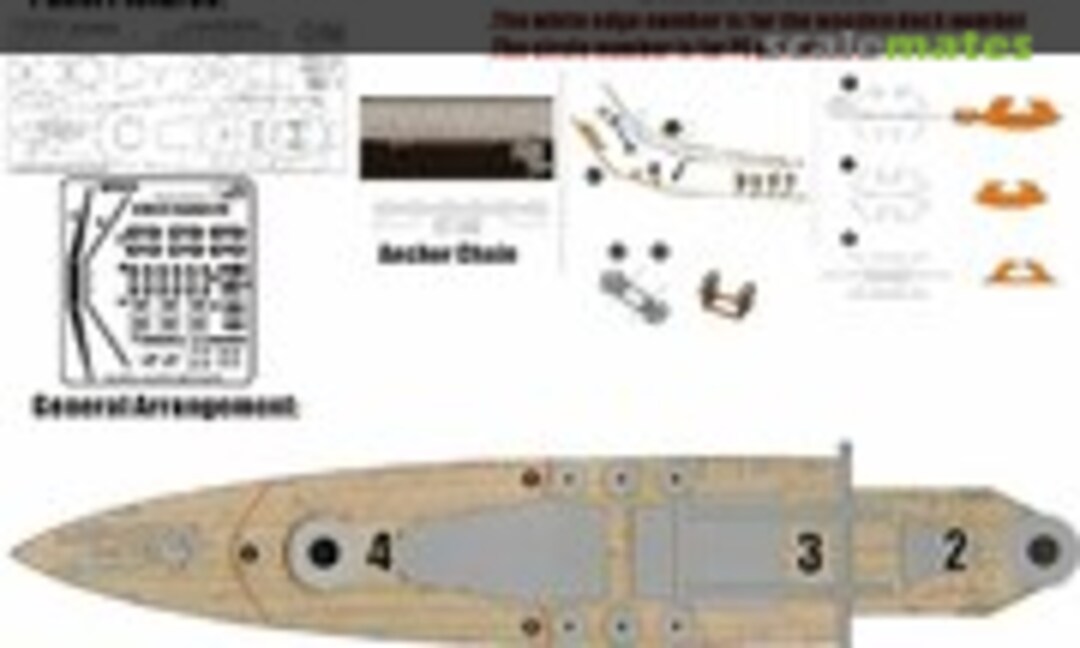 1:350 HMS Navy Battleship Queen Elizabeth Wooden Deck (Wood Hunter W35034)