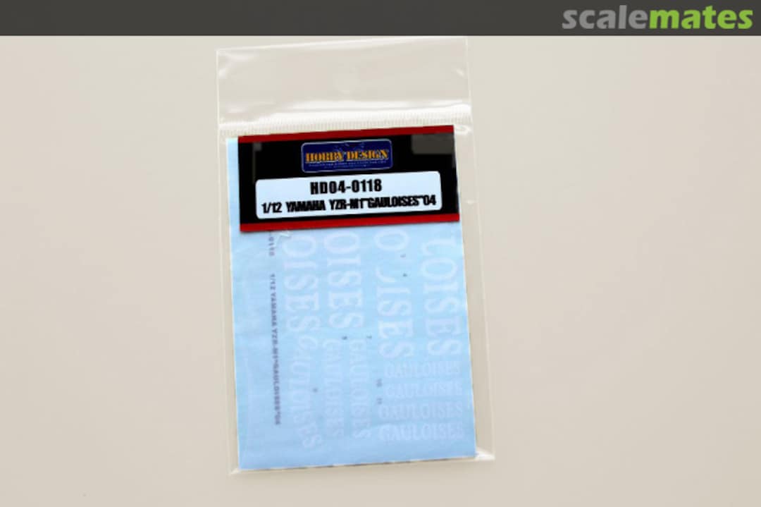 Boxart Yamaha YZR-M1 Sponsorship Decal 2004 HD04-0118 Hobby Design Boxart Yamaha YZR-M1 Sponsorship Decal 2004 HD04-0118 Hobby Design