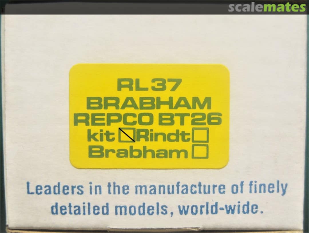 Boxart Brabham-Repco BT26 RL37 Scale Model Technical Service Boxart Brabham-Repco BT26 RL37 Scale Model Technical Service