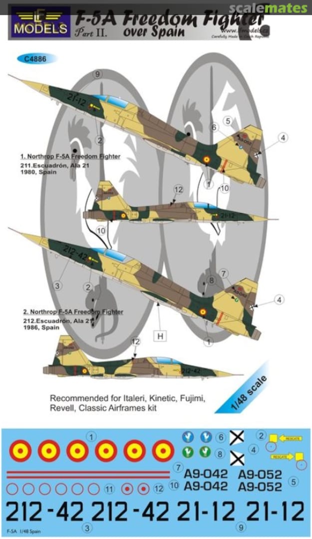 Boxart Northrop F-5A Freedom Fighter C4886 LF Models Boxart Northrop F-5A Freedom Fighter C4886 LF Models