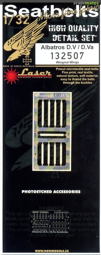 Boxart Albatros D.V / D.Va - Seatbelts 132507 HGW Models Boxart Albatros D.V / D.Va - Seatbelts 132507 HGW Models