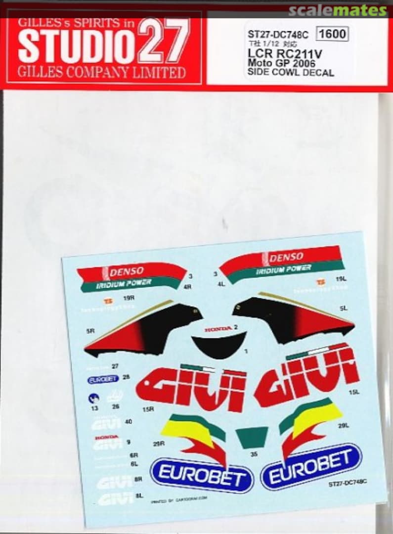 Boxart LCR RC211V ST27-DC748C Studio27 Boxart LCR RC211V ST27-DC748C Studio27