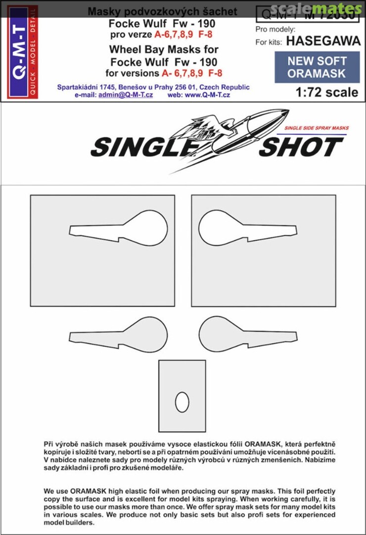 Boxart Wheel Bay Masks for Fw 190 A-6,7,8,9 F-8 M72030 Q-M-T Boxart Wheel Bay Masks for Fw 190 A-6,7,8,9 F-8 M72030 Q-M-T