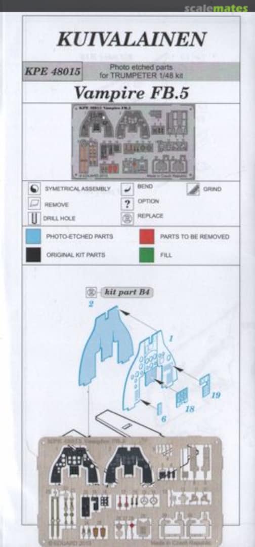 Boxart de Havilland Vampire FB.5 cockpit KPE 48015 Kuivalainen Boxart de Havilland Vampire FB.5 cockpit KPE 48015 Kuivalainen