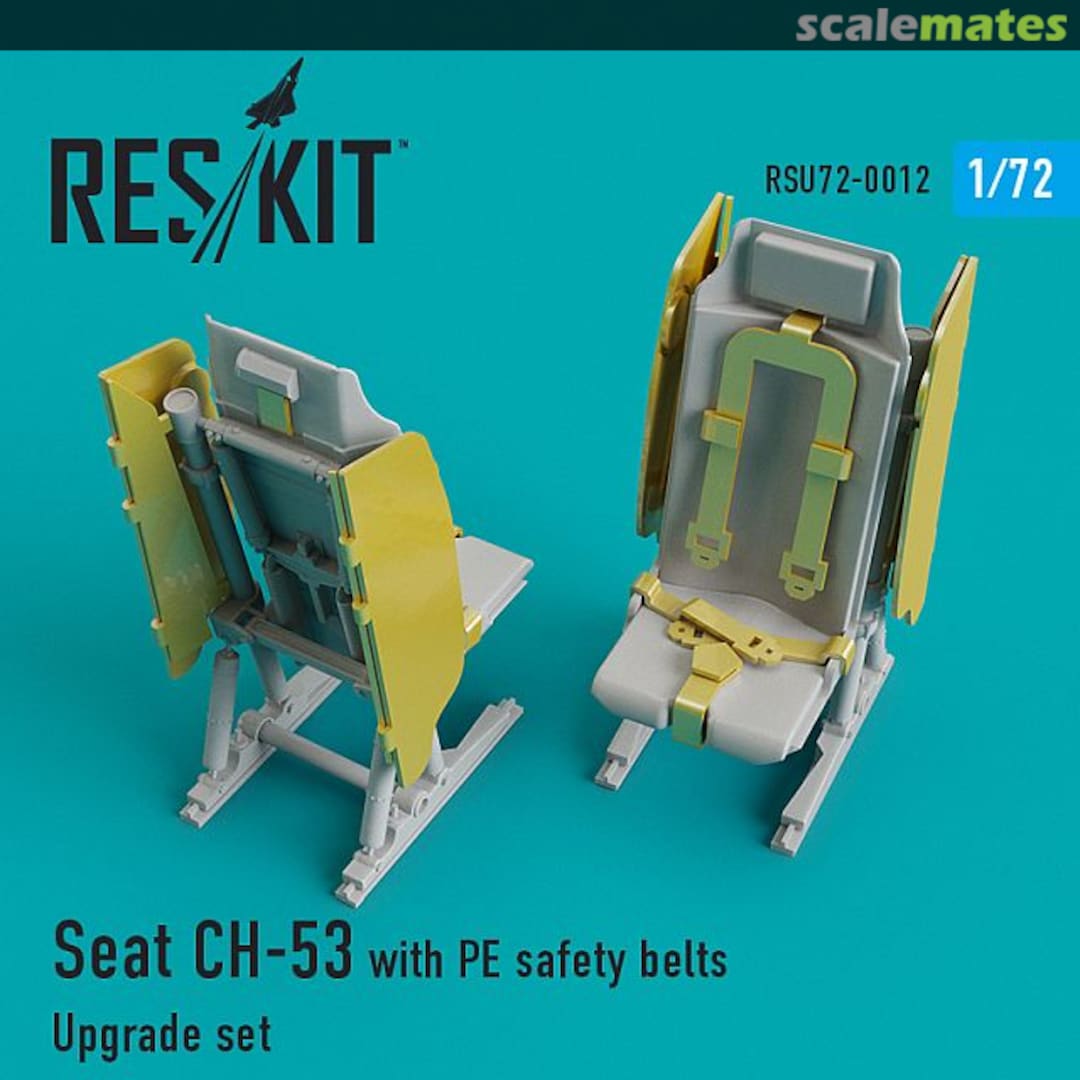 Boxart CH-53, MH-53 - Seat w/ PE Safety Belts RSU72-0012 ResKit Boxart CH-53, MH-53 - Seat w/ PE Safety Belts RSU72-0012 ResKit