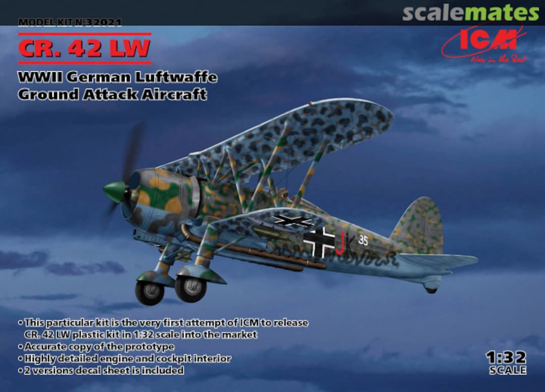Boxart Fiat CR.42 LW 32021 ICM Boxart Fiat CR.42 LW 32021 ICM
