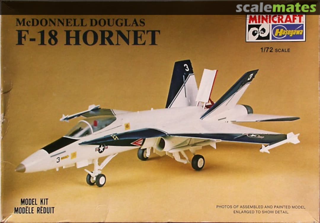 Boxart McDonnell Douglas F-18 Hornet 01154 Minicraft Hasegawa Boxart McDonnell Douglas F-18 Hornet 01154 Minicraft Hasegawa